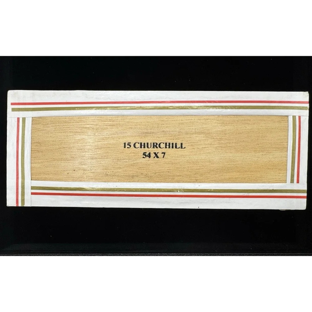 Primo del Rey Cigar Box Empty Wooden Humidor Style Box 15 Churchill Decor Storag